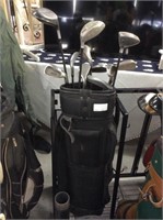 Golf clubs black bag