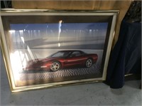 Corvette framed poster