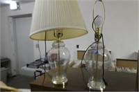 2 glass lamps