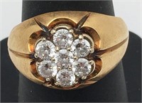 14k Gold And Cubic Zirconia Ring