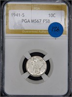 1941-S 10 Cent PBA MS67