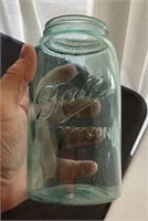 Blue glass Ball Mason canning jar