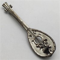 Sterling Silver Musical Intrument Pin