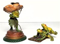 Petites Metal Frog Figures