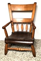 Antique Solid Wood Child's Chair