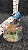 glass flower and butterfly