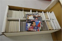 Box of racing trading cards