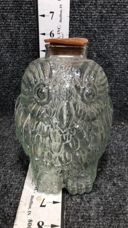 wise old owl jar with cork