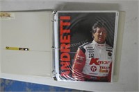 Album of Andretti racing cards and memorabilia - o