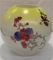 Floral Decorated Glass Lamp Shade / Globe