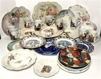 Antique JPL Limoge China Plates and More
