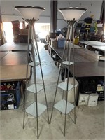 Floor Lamps w/ Glass Shelves