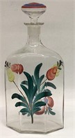 Hand Painted Glass Bottle With Decanter