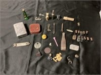 Vintage stamps and trinkets