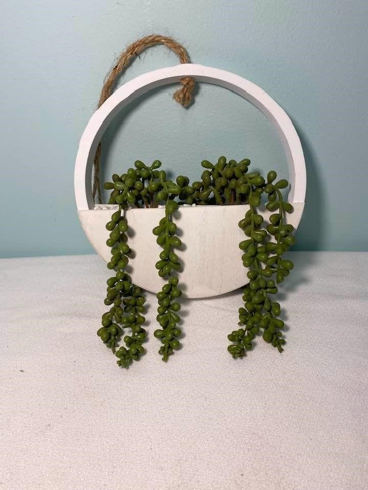 MCM Faux Hanging String of Pearls Plant