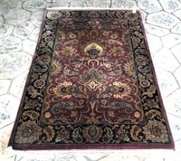 Burgundy and Gold Area Rug