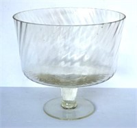 Swirl Glass Trifle Bowl
