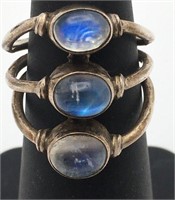 Sterling Silver Ring W Stones