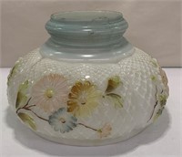Floral Decorated Milk Glass Lamp Shade