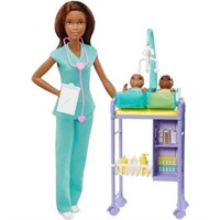 Boneca Barbie Profissões - Pediatra Morena