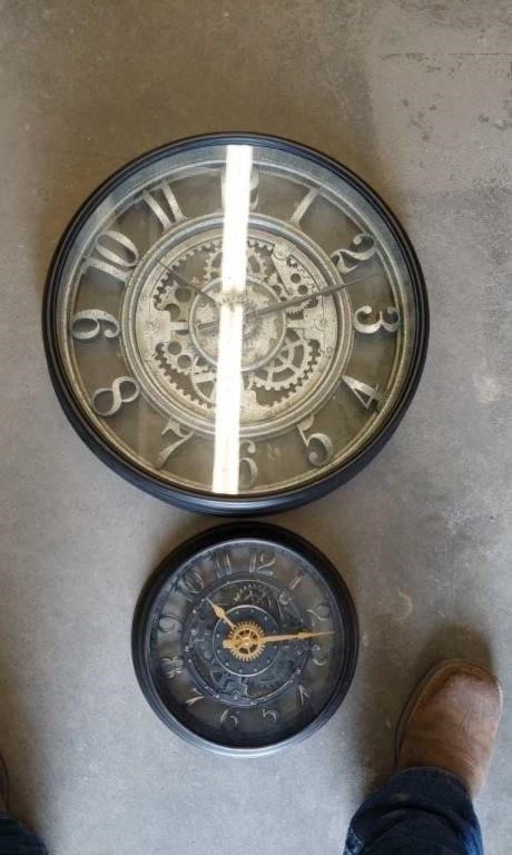 (2) Industrial Style Clocks