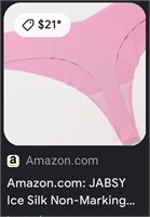 Ice Silk Non-Marking Women's Panties Sexy Pink