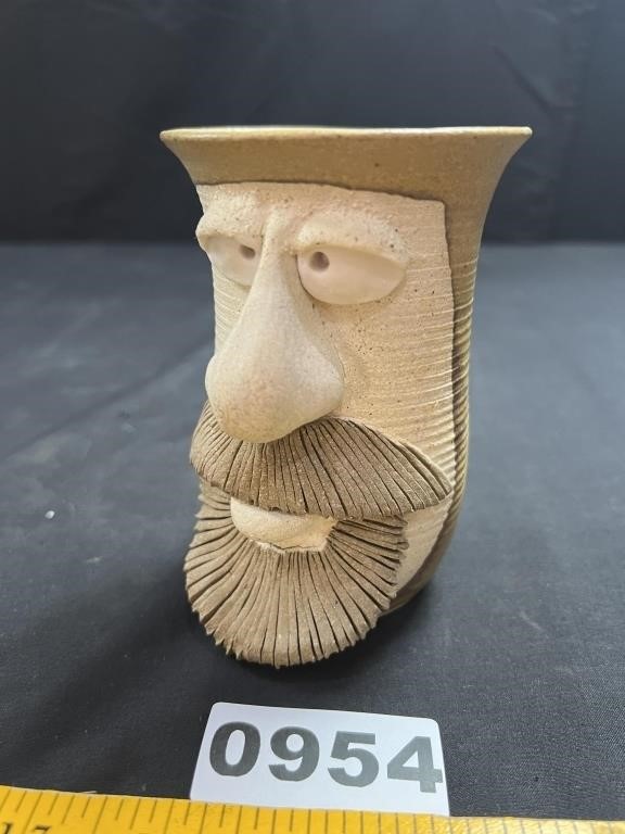 Figural Pottery Mug (D. Renfroe)