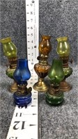 vtg miniature glass and globe lanterns