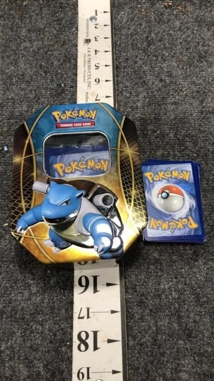 pokemon tin and cards