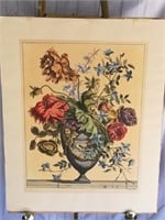 Flowers in Vase Engraving on Laid Paper