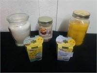 Group of new scented candles