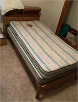 Single bed with headboard and footboard