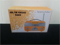 New North Point AM FM vintage radio replica