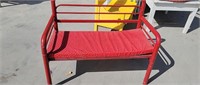 Red Metal Bench