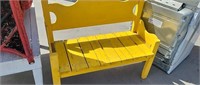 Wood Yellow Bench