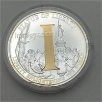 Silver Plated Immigration "i" Collectors Coin