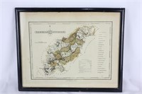 Antique 1813 Framed Map of Northamptonshire