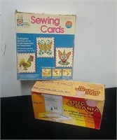 Vintage sewing cards and pigmania game