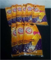 Nine new packages of Arm & Hammer household latex