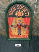 Wooden high society photographer wall hanging