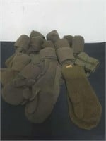 Group of military wool mittens