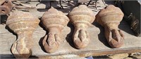 (4) Antique Cast Claw Feet