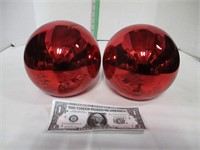 2 Light Up Glass Globes