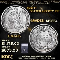***Auction Highlight*** 1888-p Seated Liberty Dime
