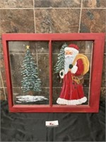 Christmas hand painted glass window