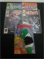vintage Aquaman and the new Mutants comics