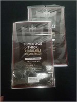 Two 100 count packages of Silver age thick