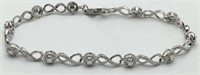 Sterling Silver Infinity Bracelet