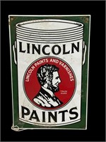 PORCELAIN LINCOLN PAINT SIGN