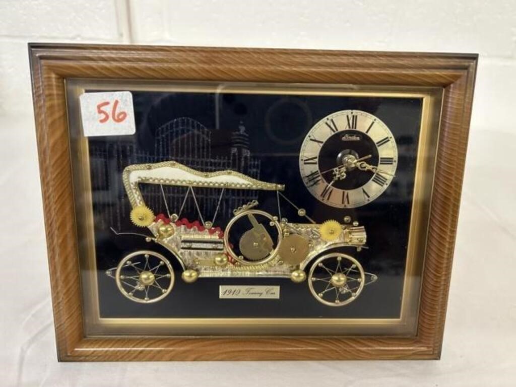 Vintage Linden 1910 Touring Car Clock